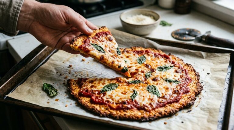 Cottage Cheese Pizza Crust (2 Ingredients, Crispy, 26g Protein)