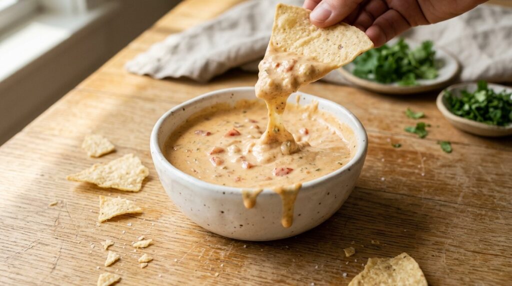 Cottage Cheese Queso (3 Ingredients, Microwave, 9g Protein)